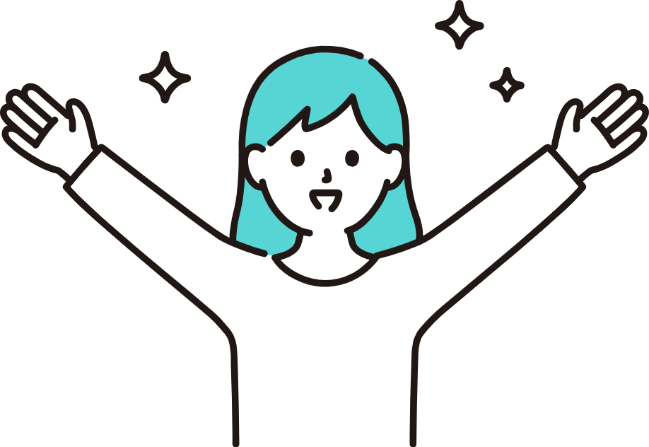 フォーム入力が簡単になり喜ぶ男性のイラスト